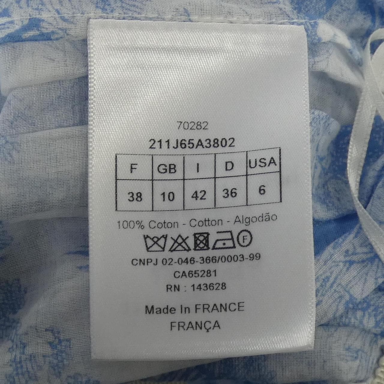 クリスチャンディオール CHRISTIAN DIOR トワルドゥジュイ TOILE DE JOUY 211J65A3802 スカート