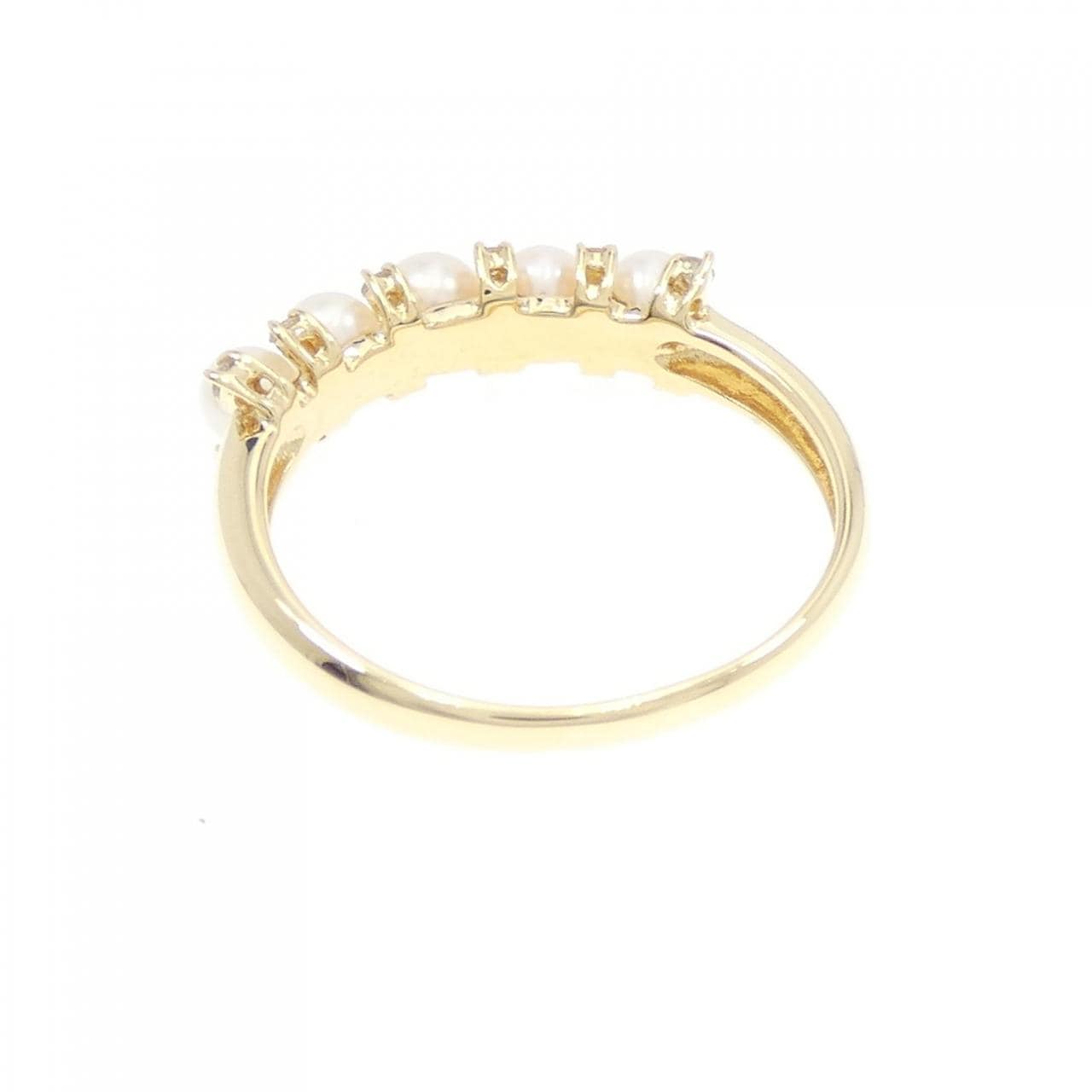 K18YG freshwater pearl ring