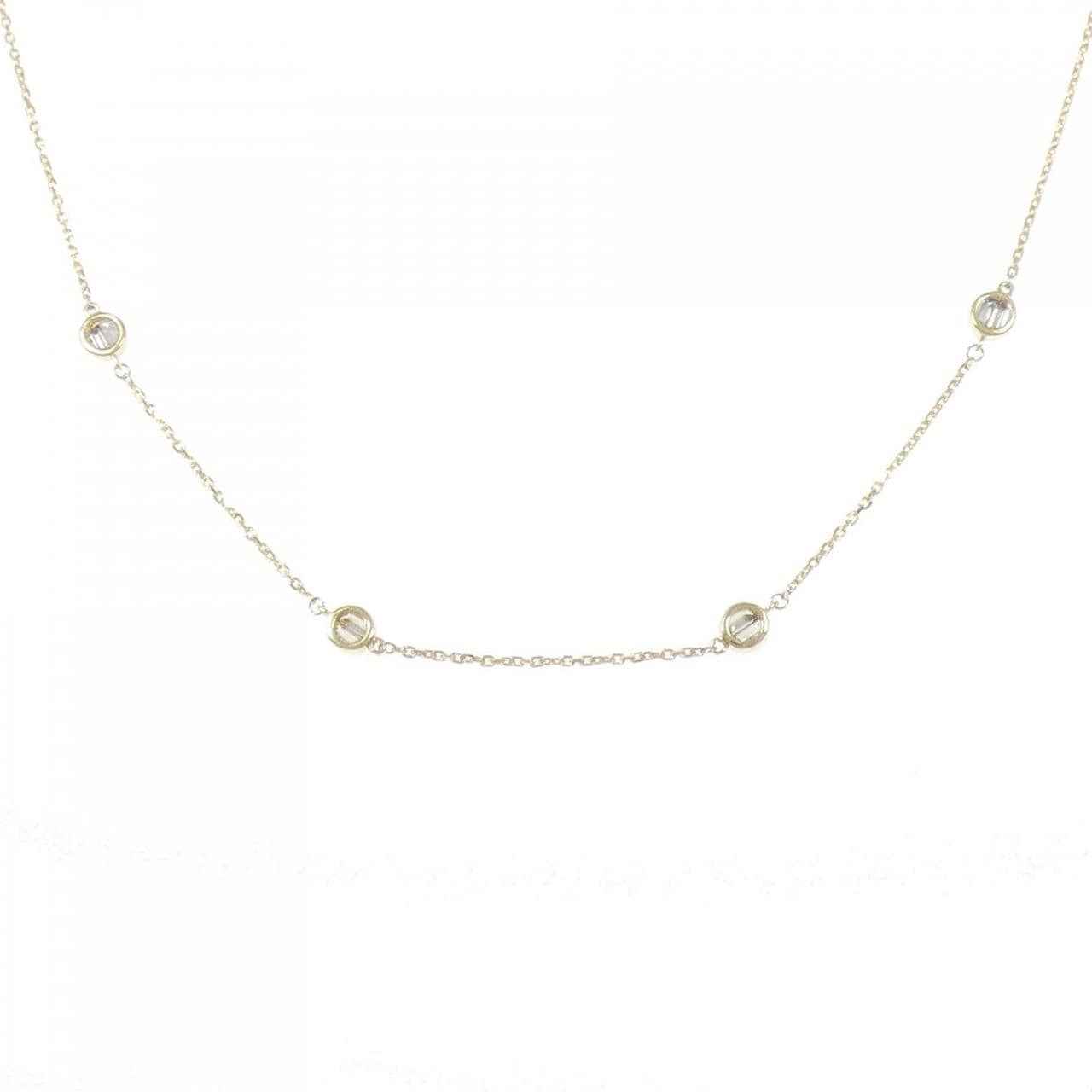 K18YG ダイヤモンド ネックレス 0.22CT