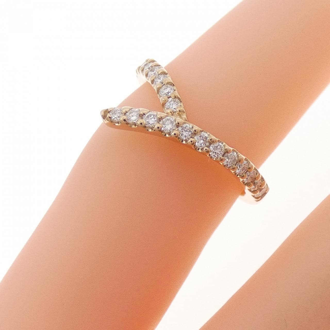 K18PG ダイヤモンド ピンキー リング 0.20CT