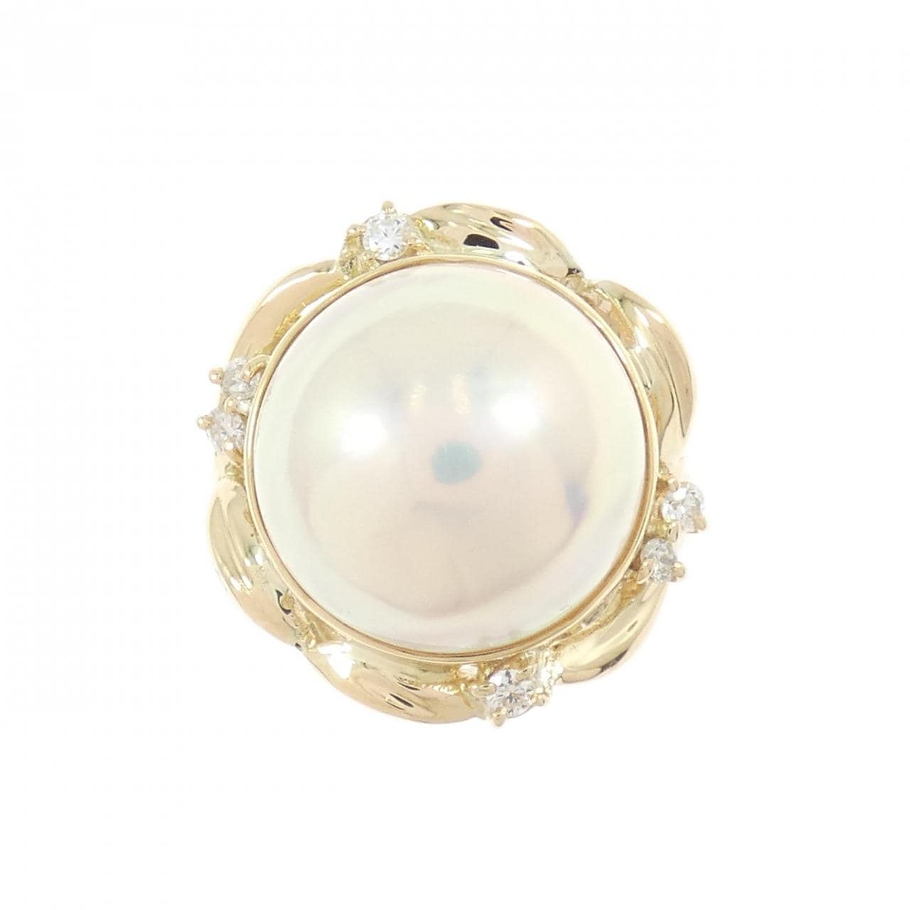 K18YG マベパール リング 14.0mm