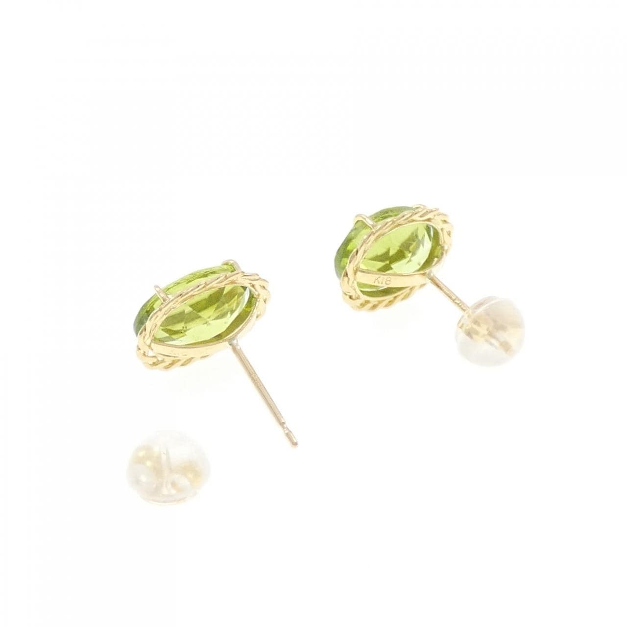 K18YG Peridot earrings