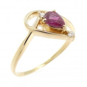K18YG ruby ring
