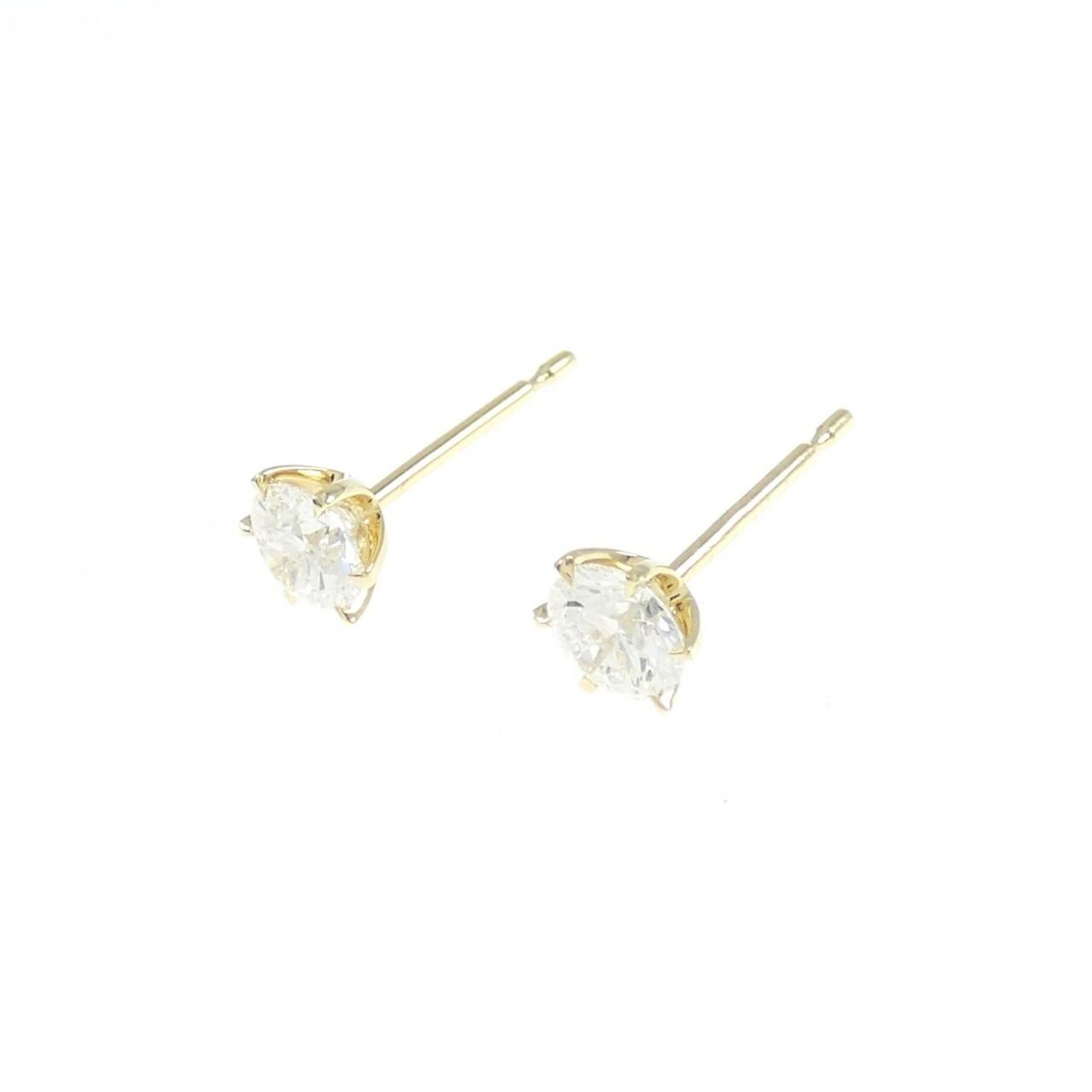 【リメイク】K18YG/ST ダイヤモンド ピアス 0.312CT -0.315CT F VS2 3EXT-EXT H&C