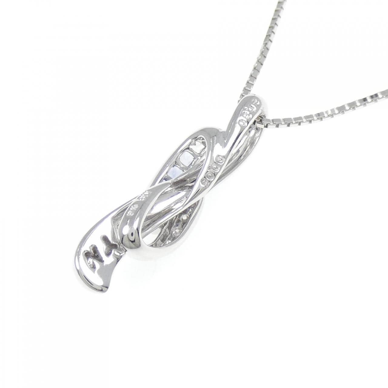 K18WG サファイヤ ネックレス 0.30CT