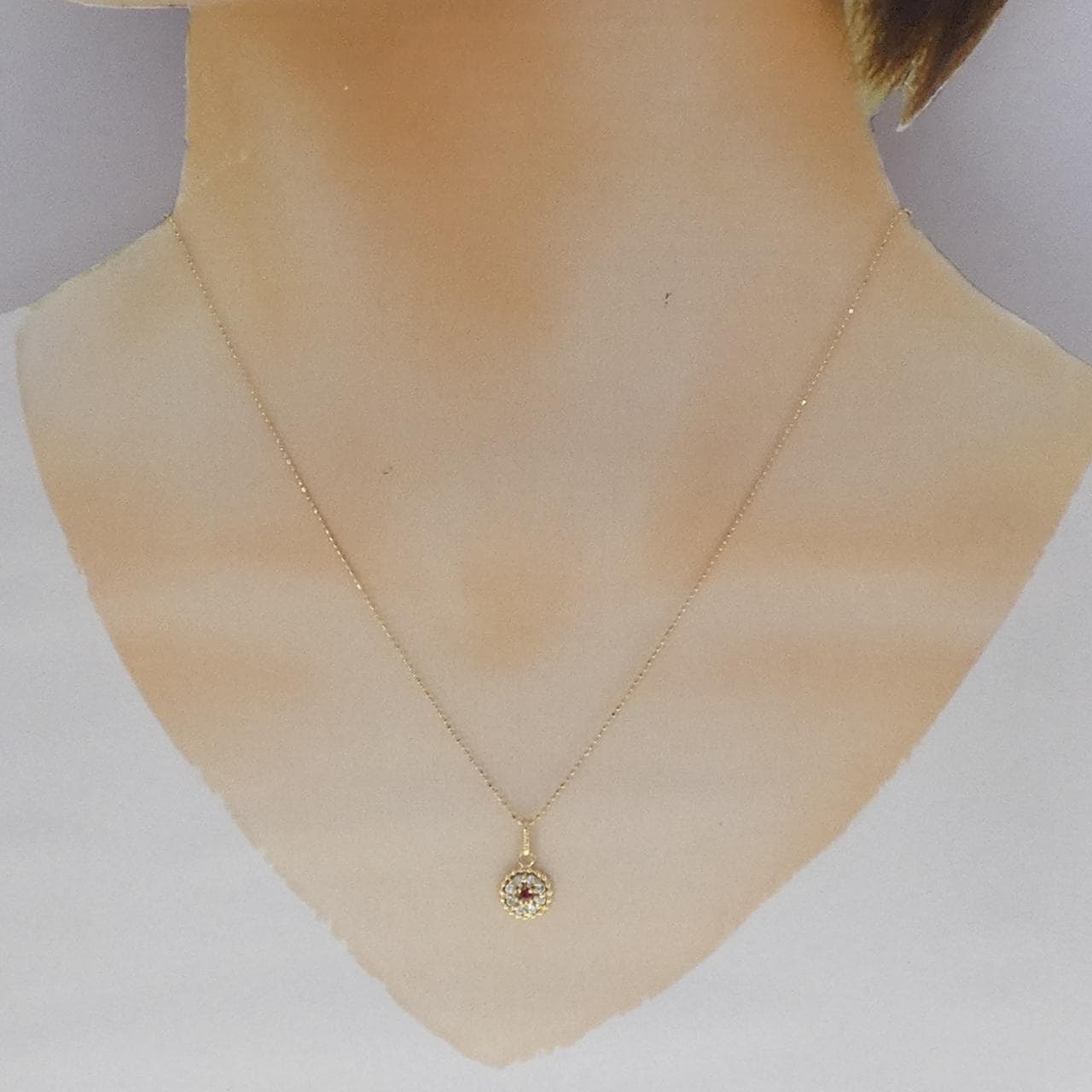 K18YG ルビー ネックレス