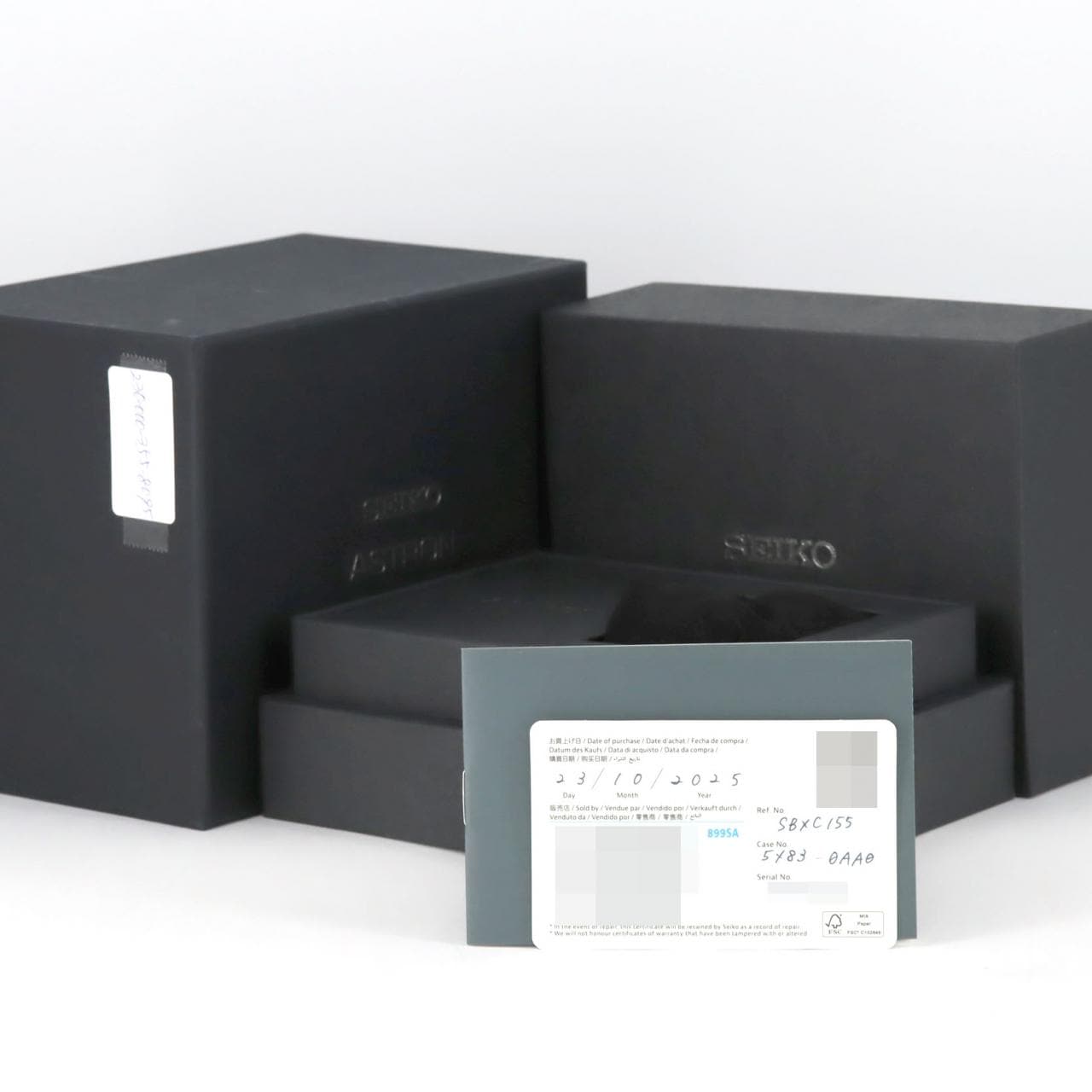 セイコー アストロン GPS 電波時計 5X83-0AA0-1/SBXC155 TI ソーラークォーツ