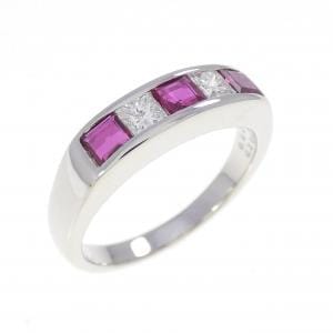 PT900 ルビー リング 0.66CT