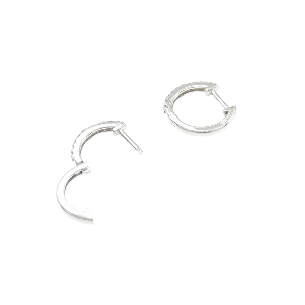K18WG ダイヤモンド ピアス 0.16CT