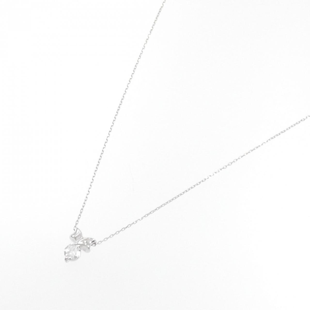 【新品】K18WG ダイヤモンド ネックレス 0.180CT