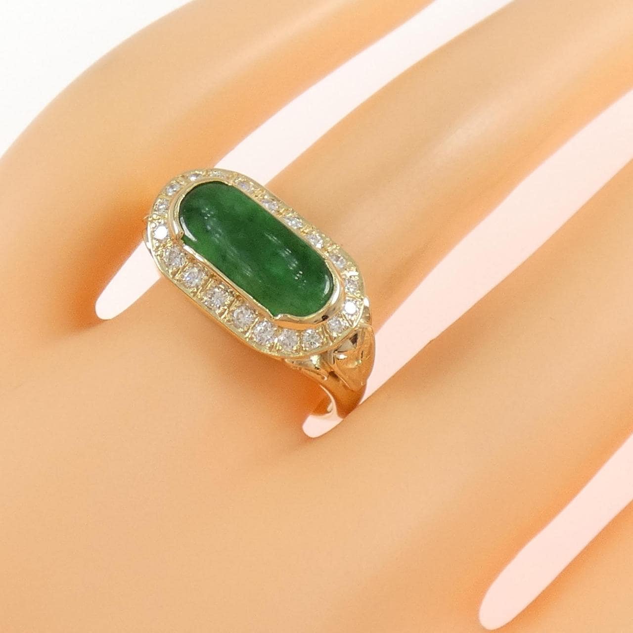 K18YG ヒスイ リング