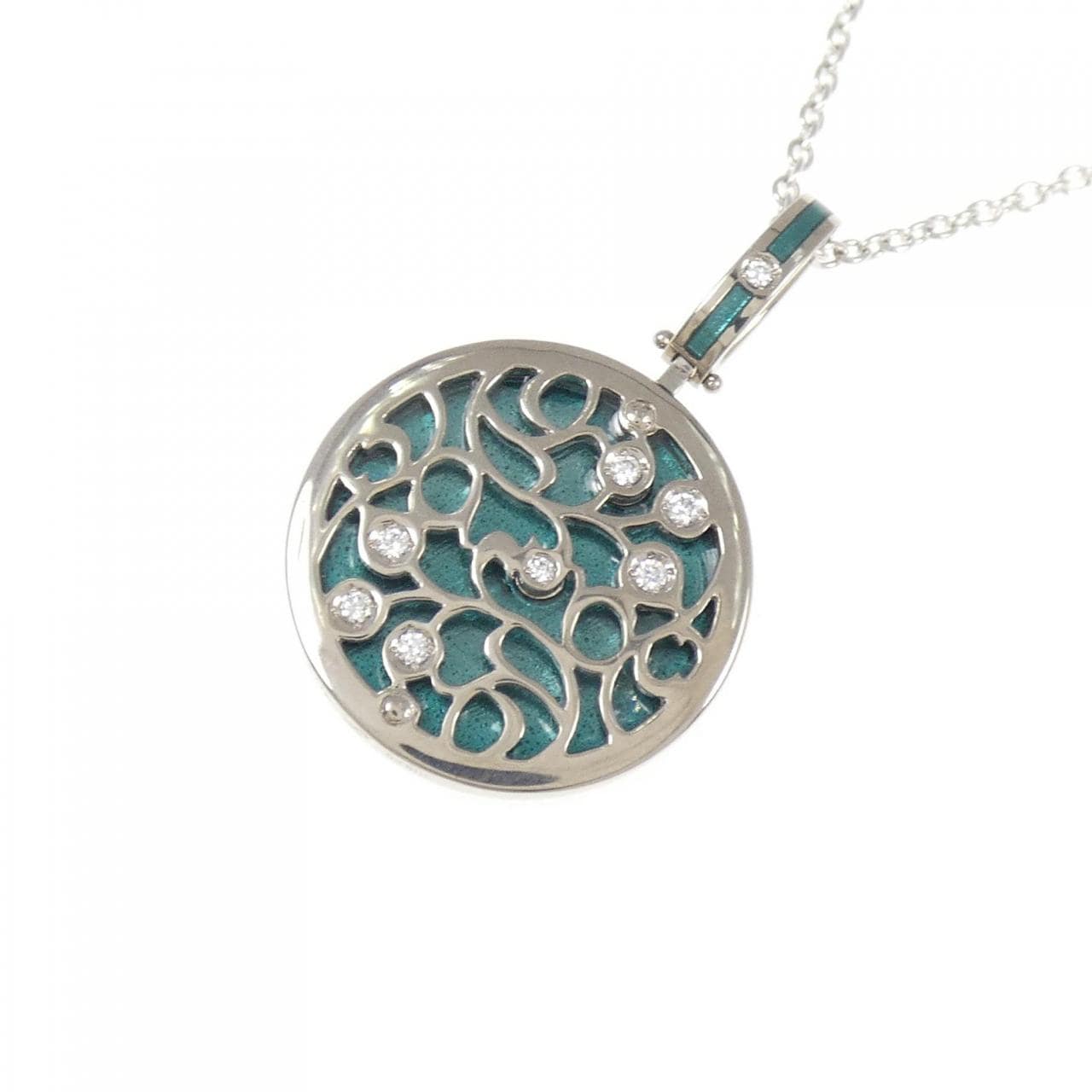 K18WG エナメル ネックレス