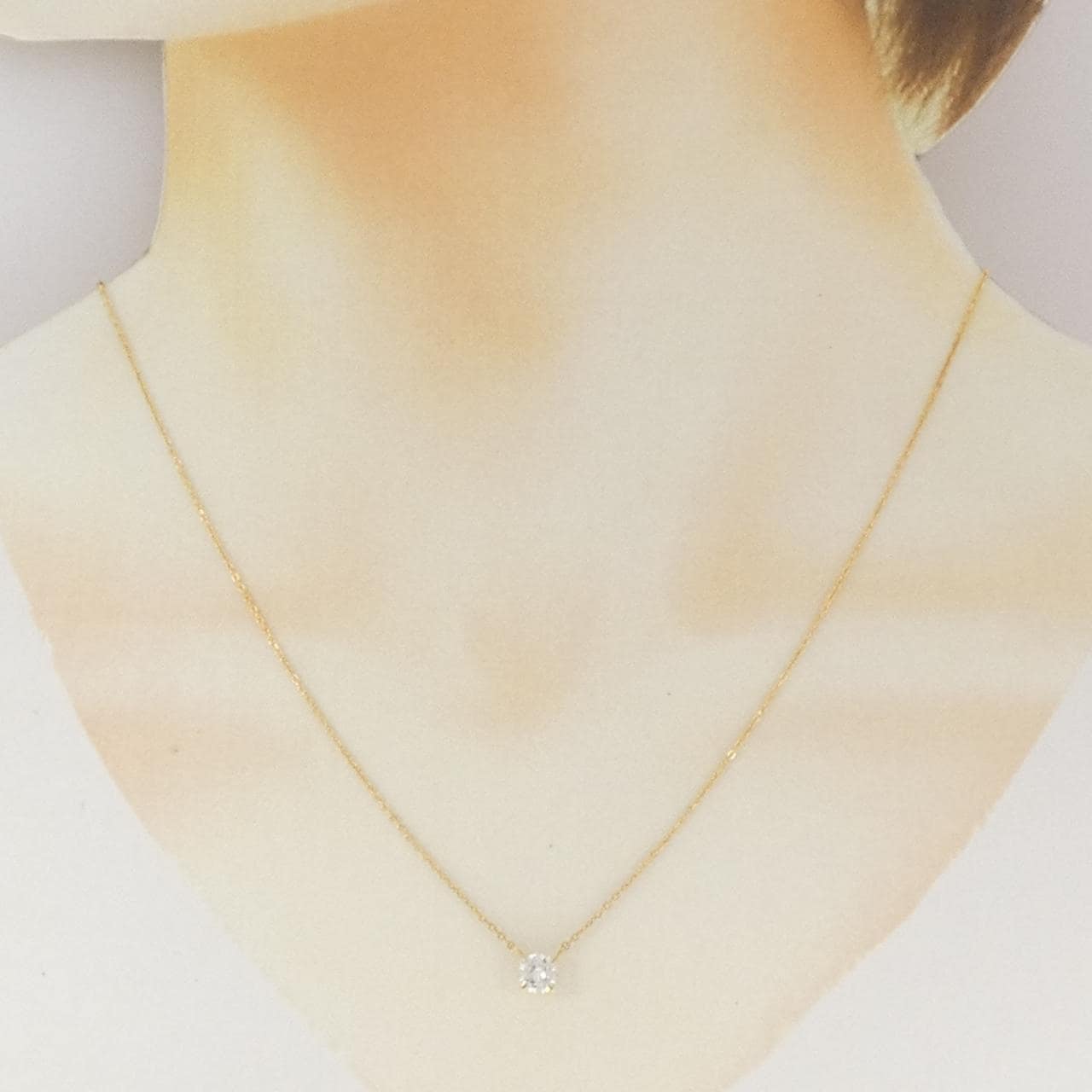 K18YG ソリティア ダイヤモンド リング 0.501CT