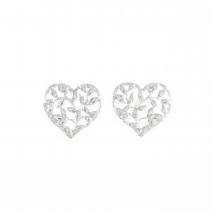 ティファニー オリーブリーフ ハート ピアス