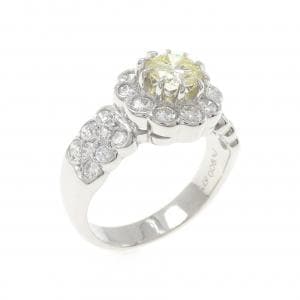 PT900 フラワー ダイヤモンド リング 0.54CT
