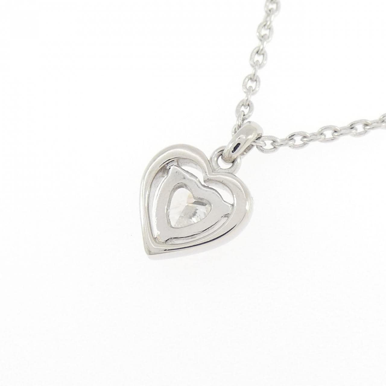 PT900 ハート ダイヤモンド ネックレス 0.27CT