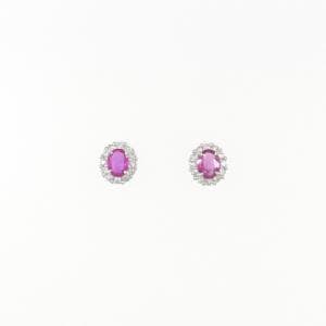 PT ルビー ピアス 0.51CT