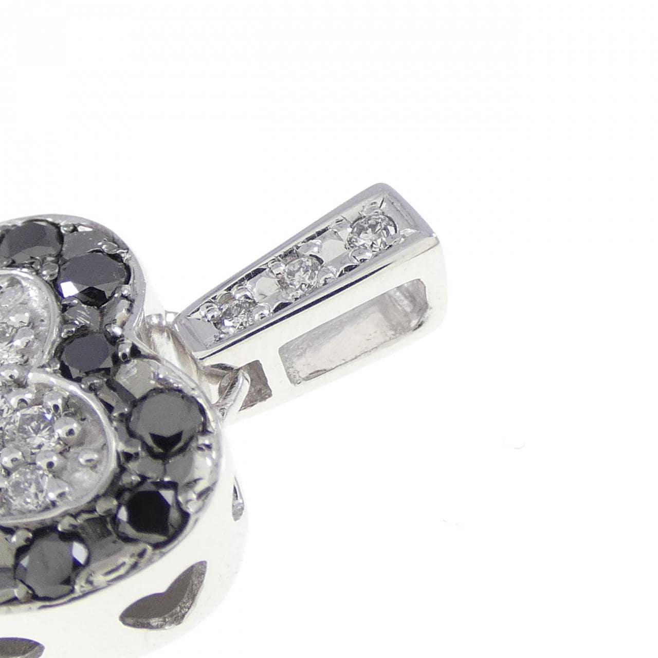 K10WG ハート ダイヤモンド ペンダント 0.38CT