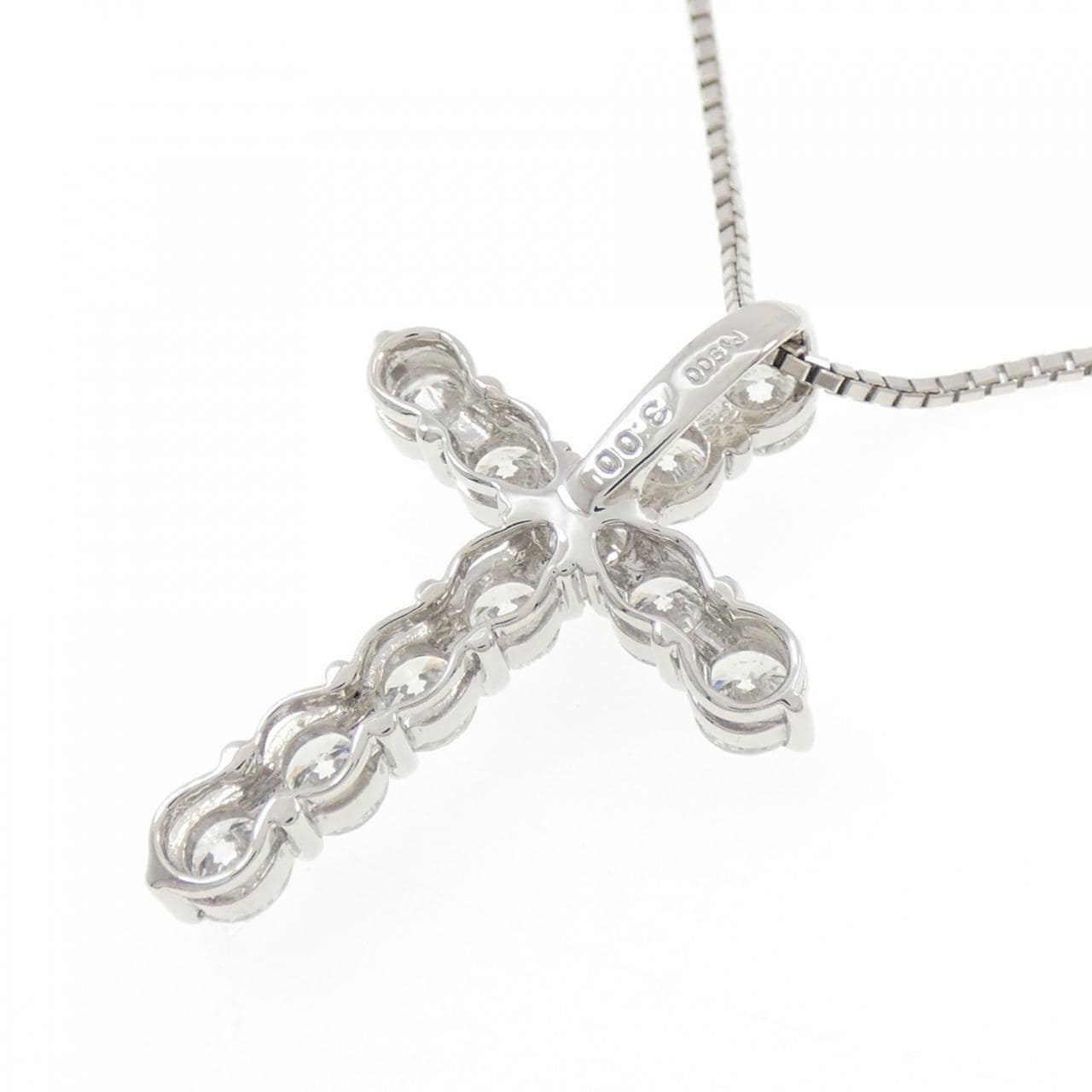 PT900/PT850 クロス ダイヤモンド ネックレス 3.00CT