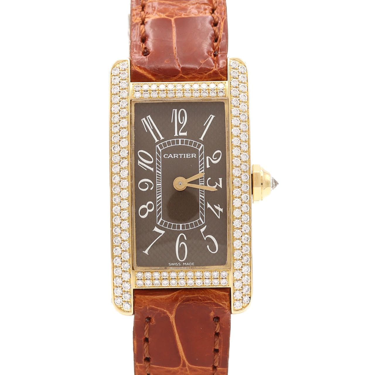 カルティエ タンクアメリカンSM YG/2D WB705631 YG クォーツ