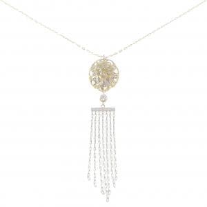 K18YG/K18WG ダイヤモンド ネックレス 0.13CT