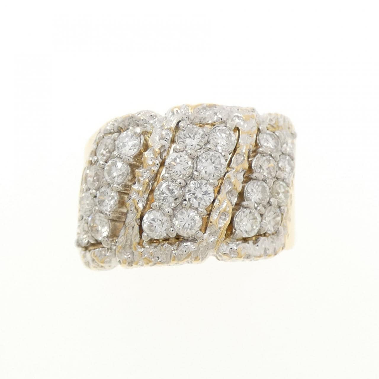 K18YG/PT ダイヤモンド リング 1.08CT