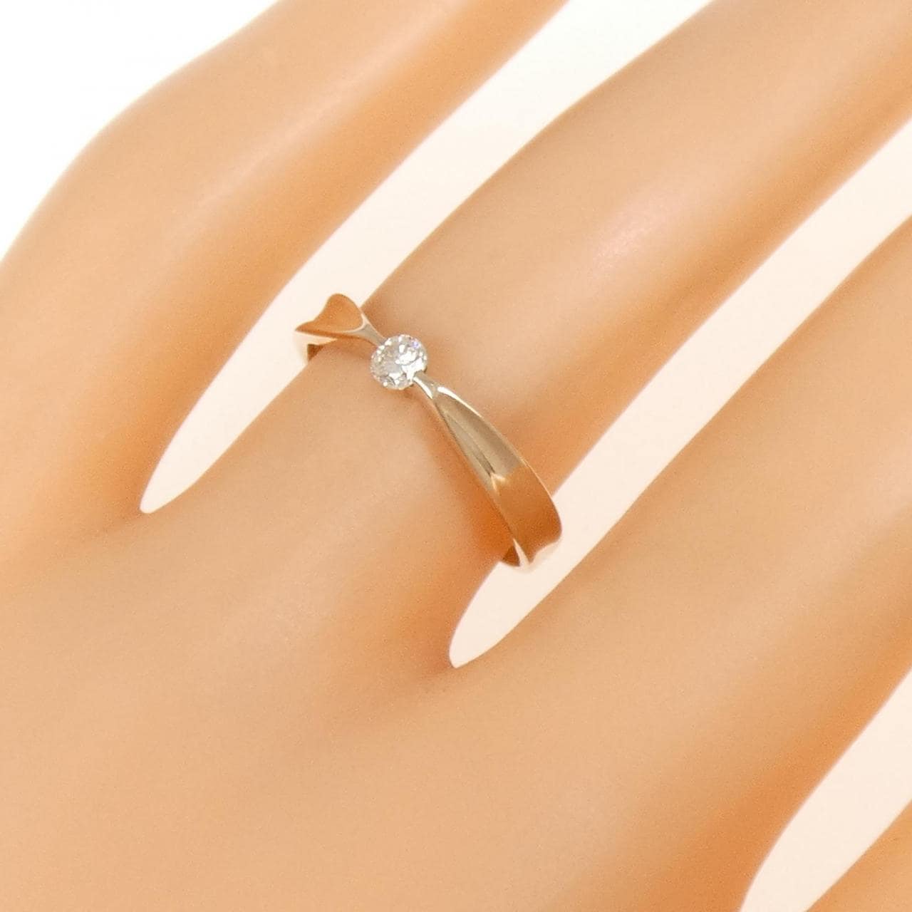 K18PG ダイヤモンド リング 0.08CT