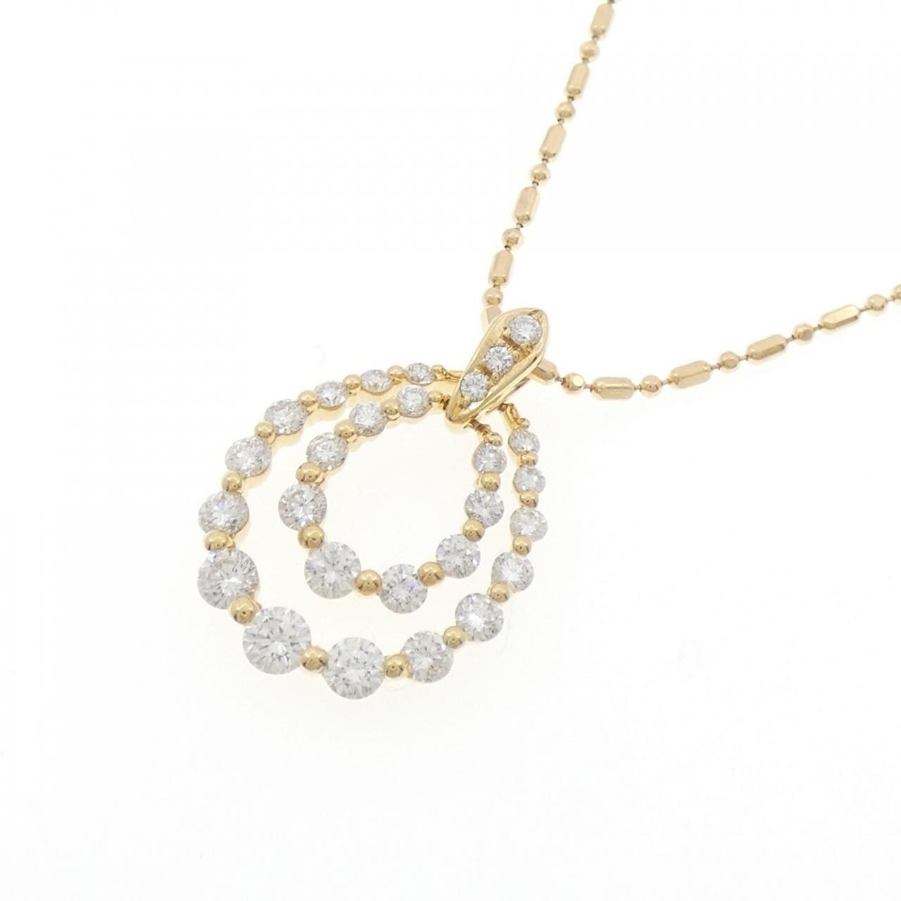 K18YG ダイヤモンド ネックレス 1.02CT