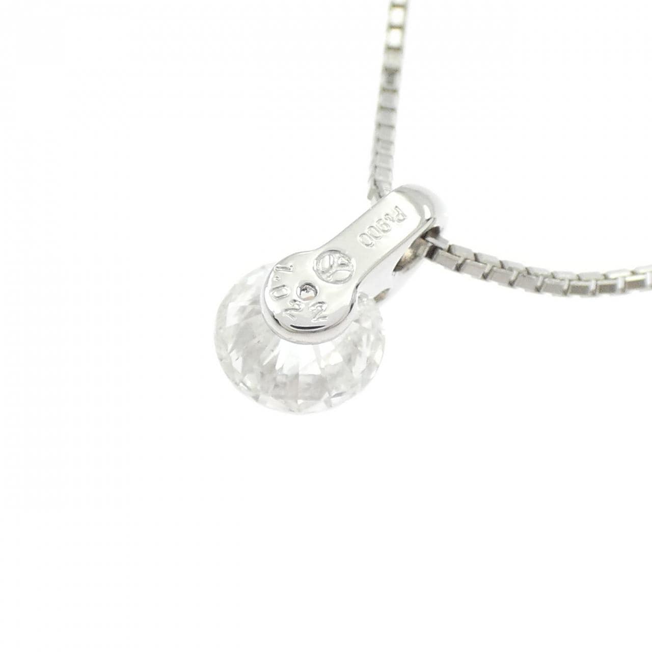 PT900/PT850 ソリティア ダイヤモンド ネックレス 1.022CT