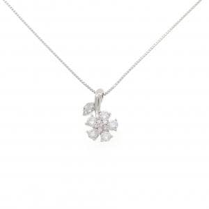 PT900/PT850 フラワー ピンクダイヤモンド ネックレス 0.07CT