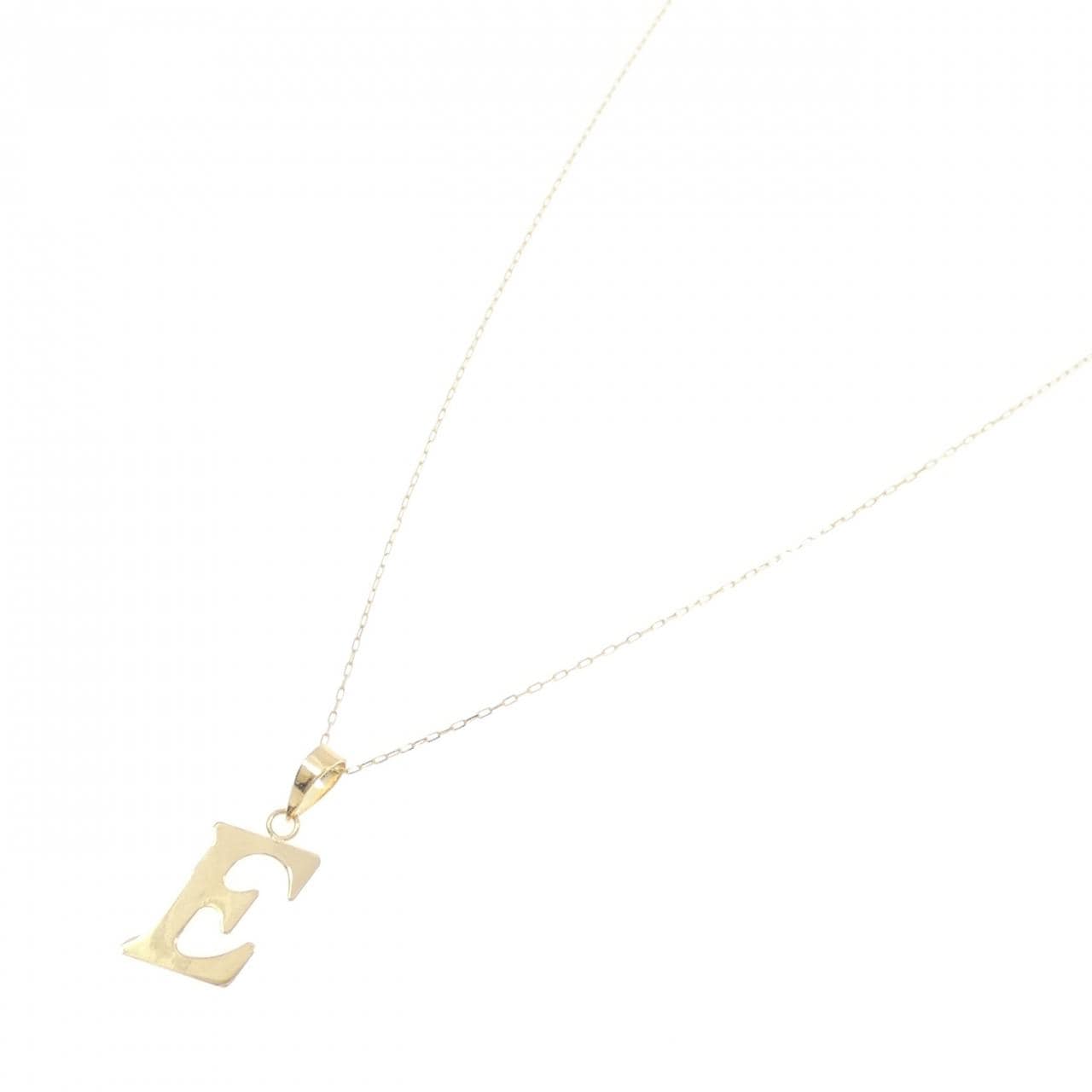 【新品】K18YG イニシャルE ネックレス