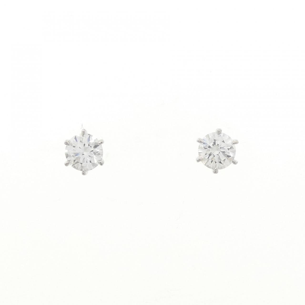 【リメイク】PT900/ST ダイヤモンド ピアス 0.300CT 0.316CT D-E VVS2 VG