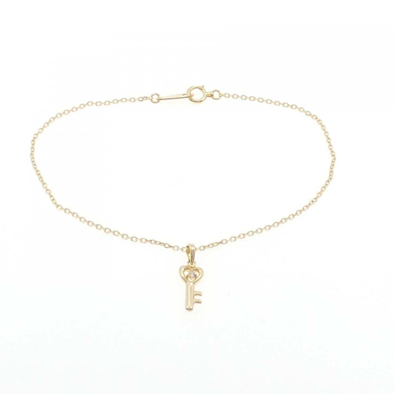 K18YG キー ダイヤモンド ブレスレット