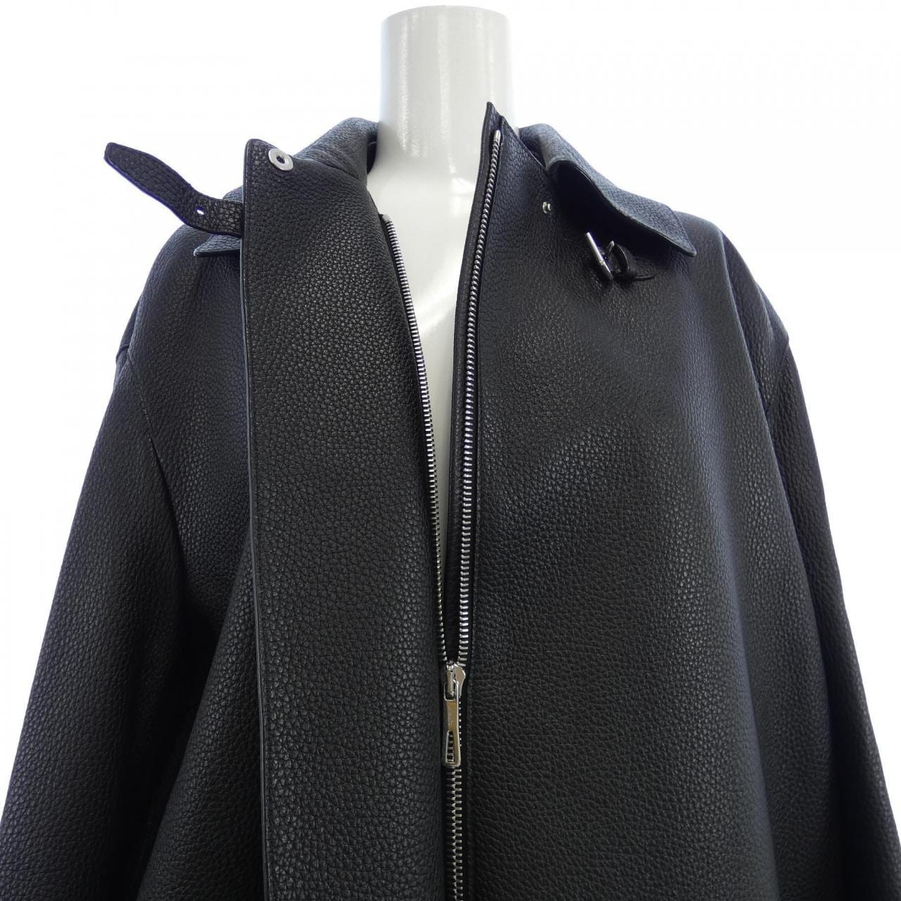 HERMES leather coat