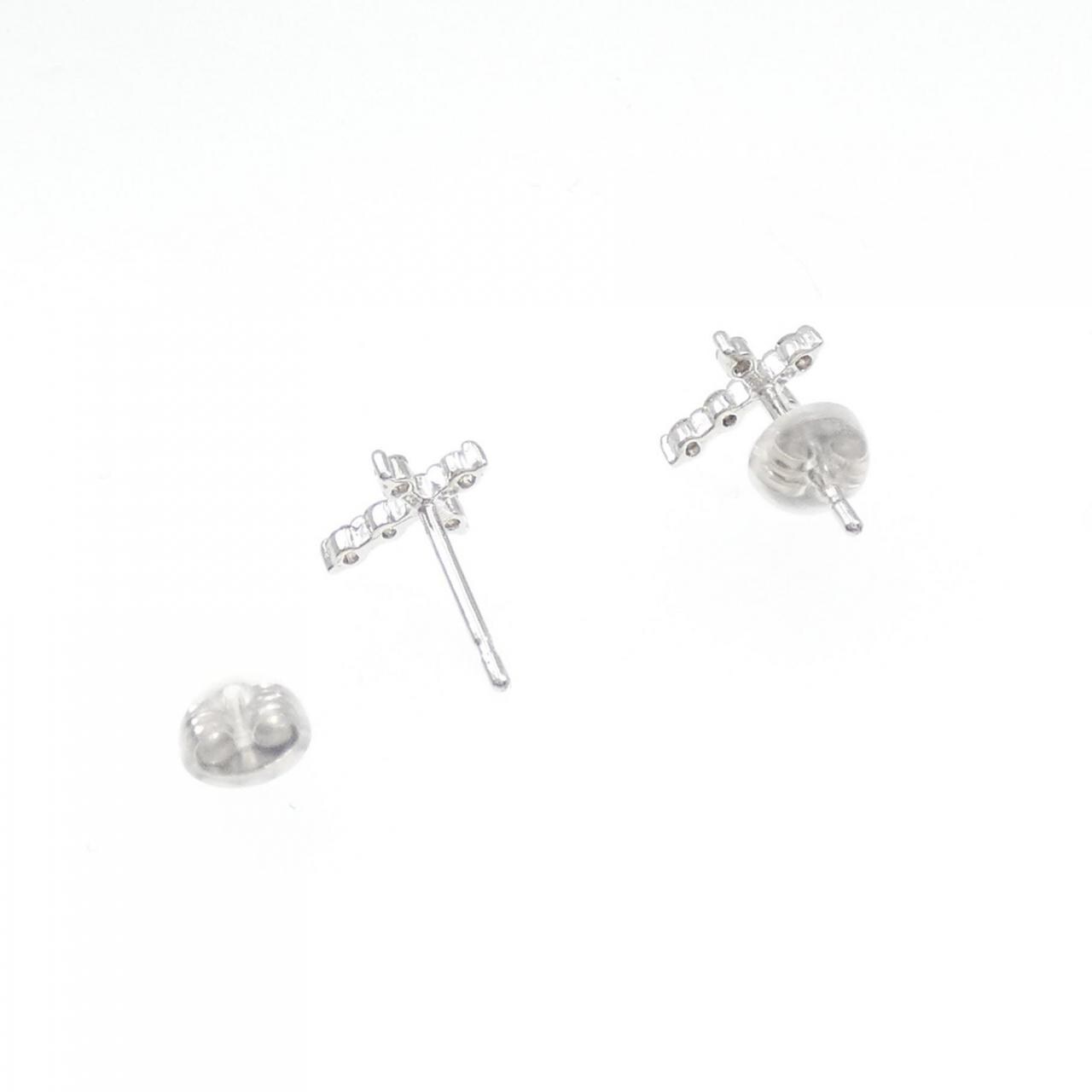 コメ兵｜K18WG クロス ダイヤモンド ピアス 0.2CT｜ジュエリー｜ピアス