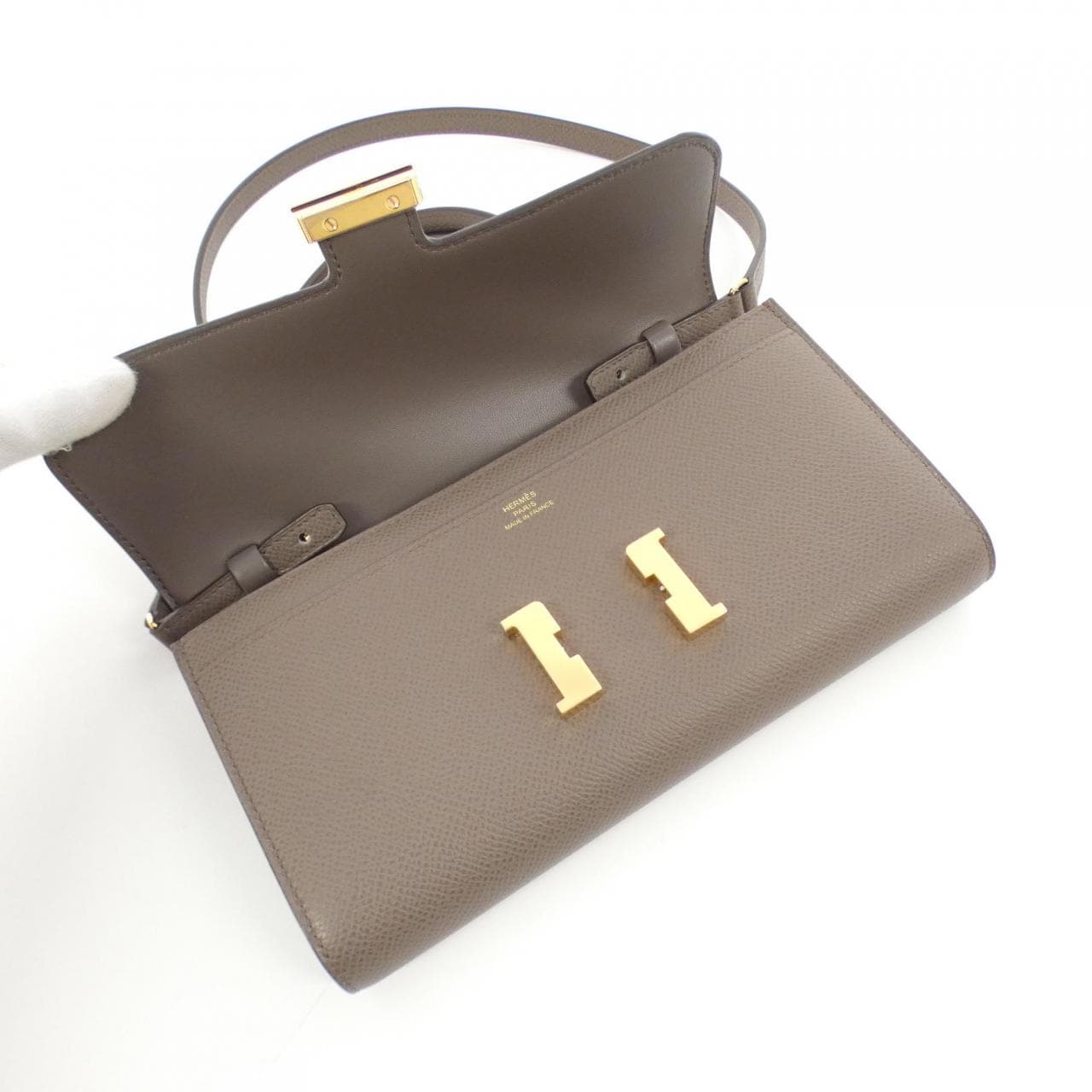 [未使用品] HERMES Constance Long to Go 080125CC 单肩钱包