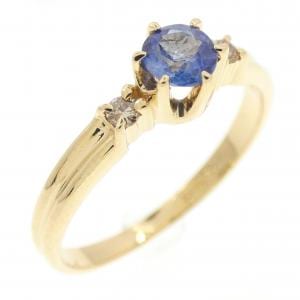 K18YG sapphire ring