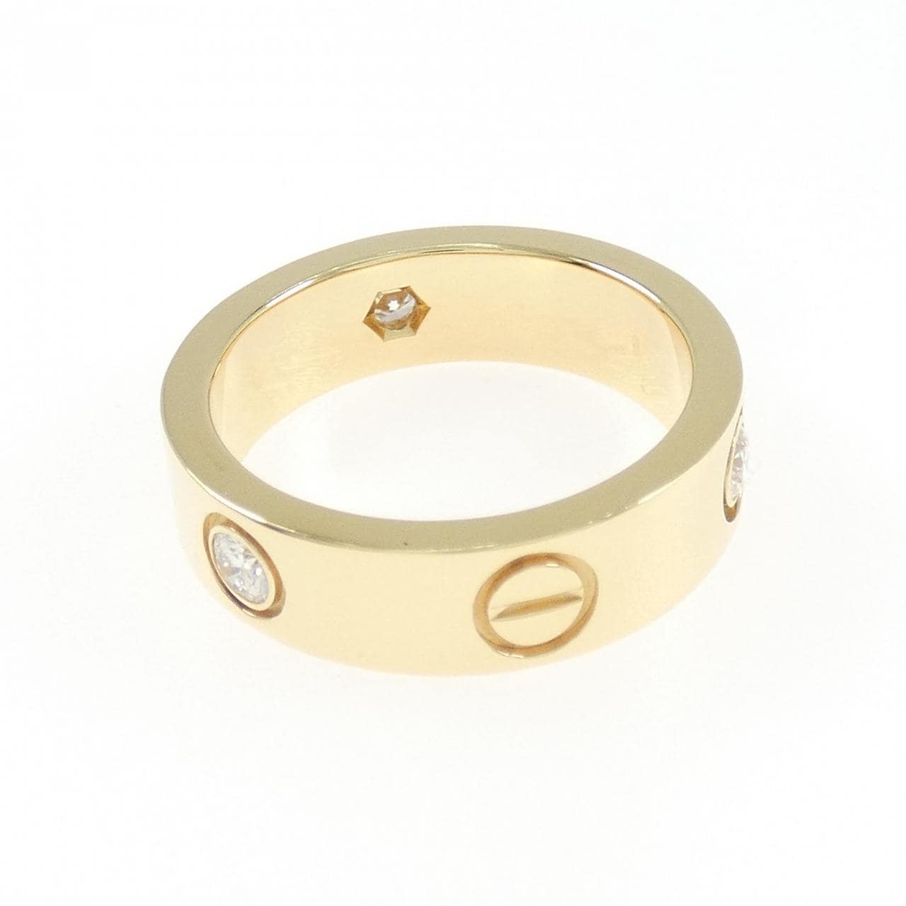 カルティエ ラブ ハーフダイヤ リング