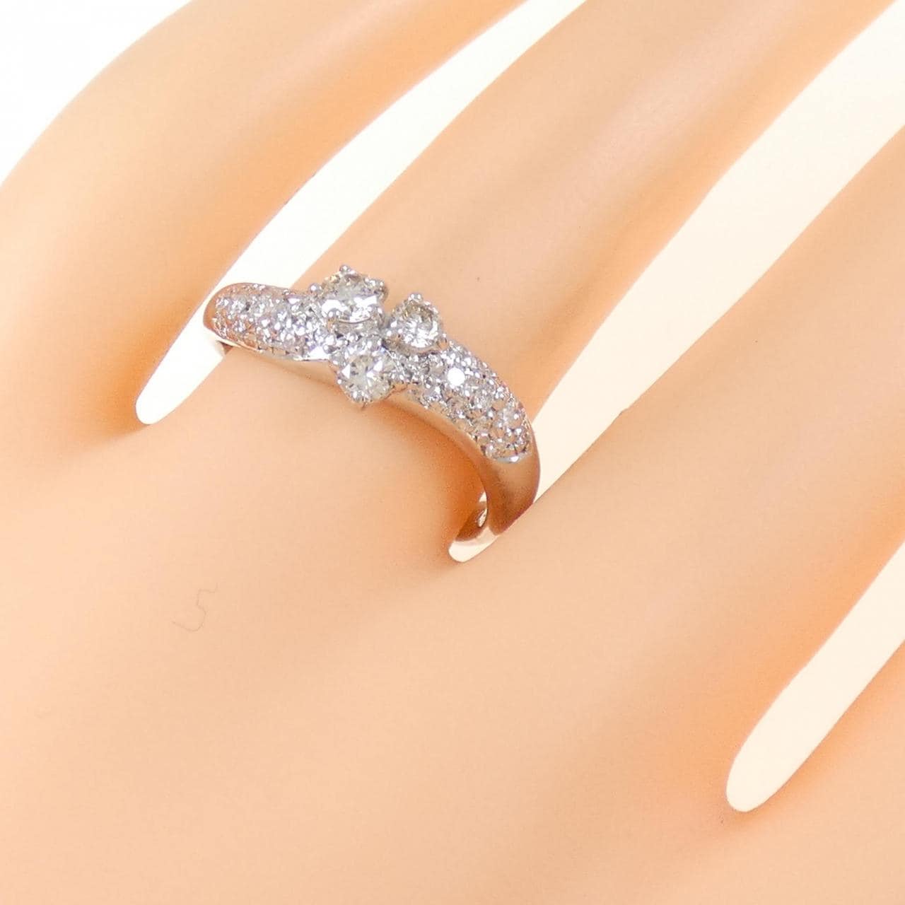 K18WG ダイヤモンド リング 0.52CT
