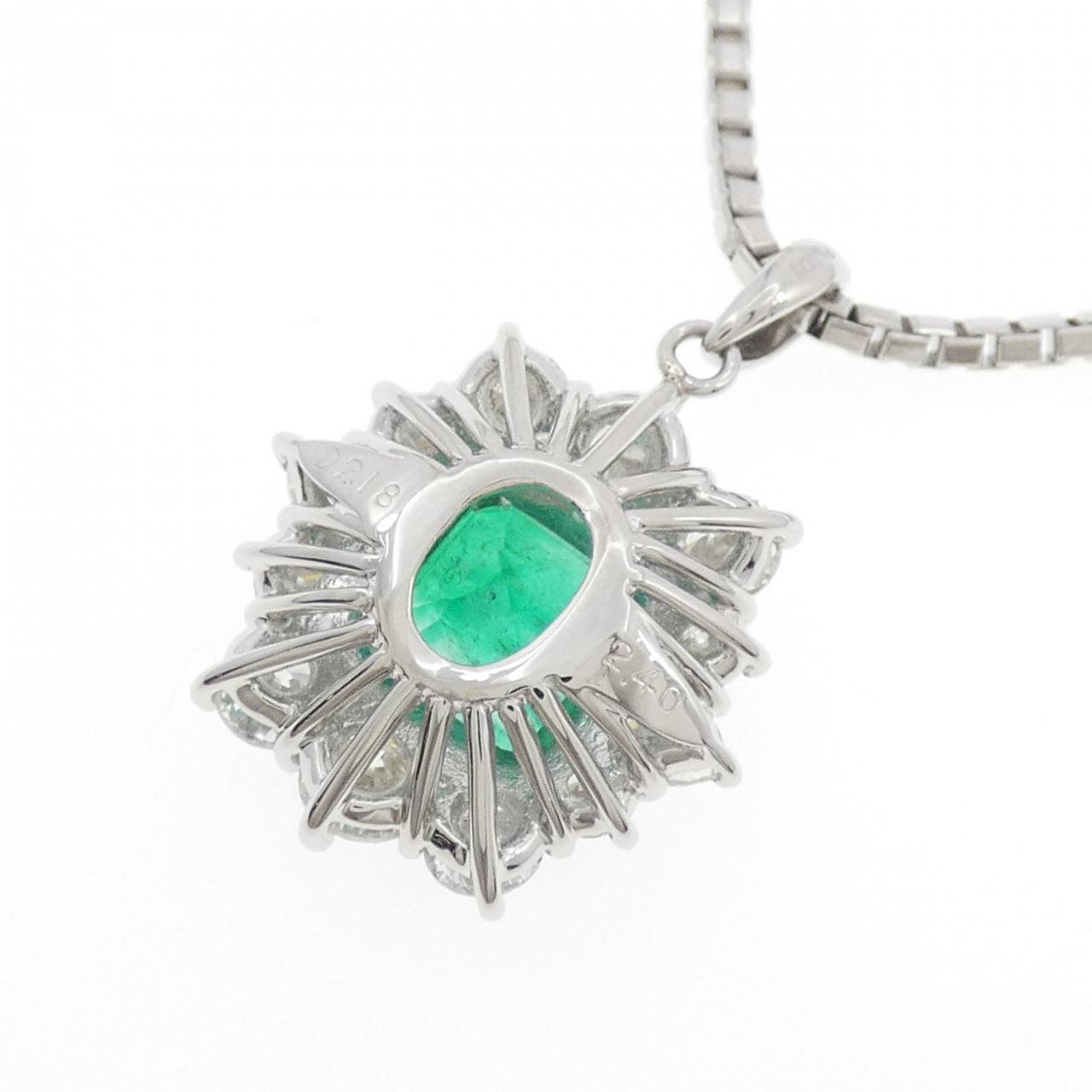 PT900/PT850 エメラルド ネックレス 2.40CT コロンビア産