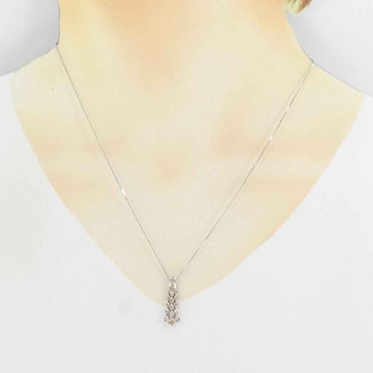 K18WG ダイヤモンド ネックレス 0.70CT