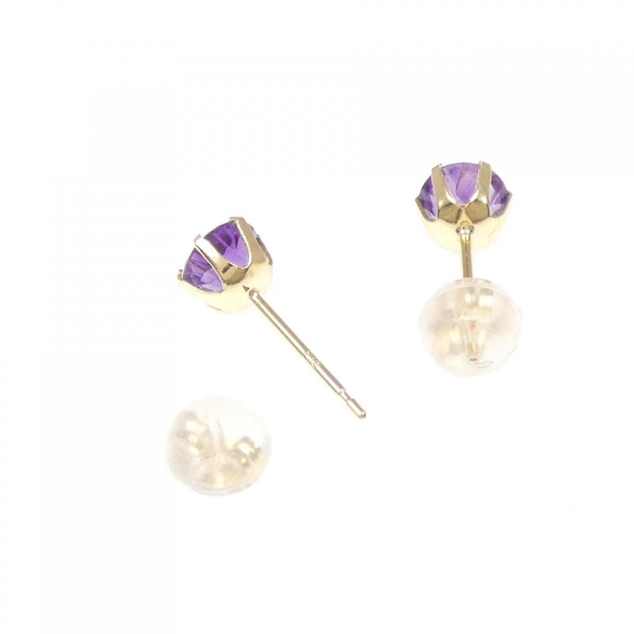【新品】K18YG アメジスト ピアス