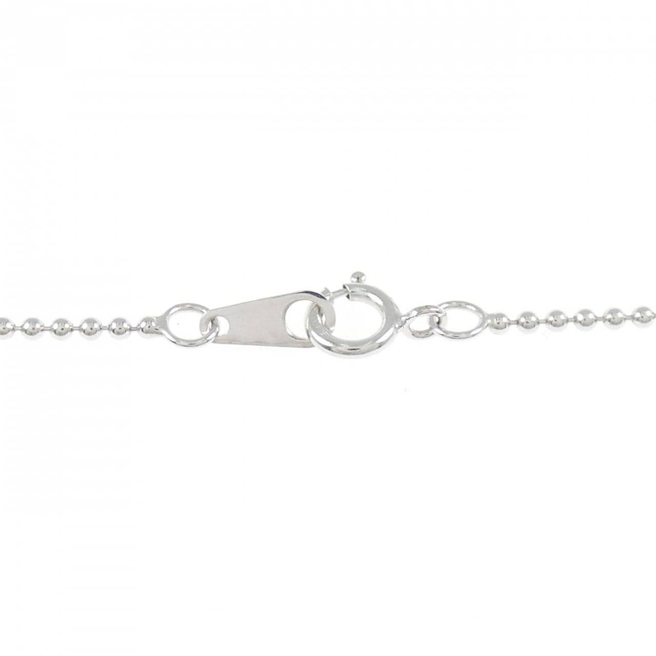 K14WG フラワー ブルートパーズ ネックレス