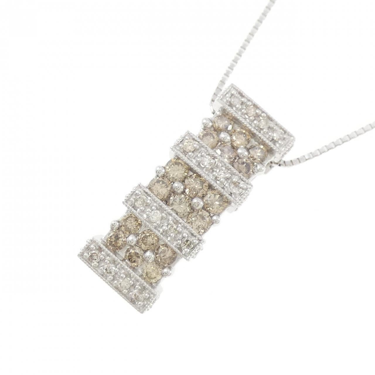 K18WG ダイヤモンド ネックレス 1.00CT