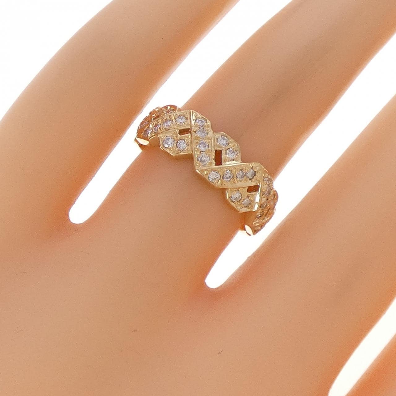 K18YG ダイヤモンド リング 0.33CT