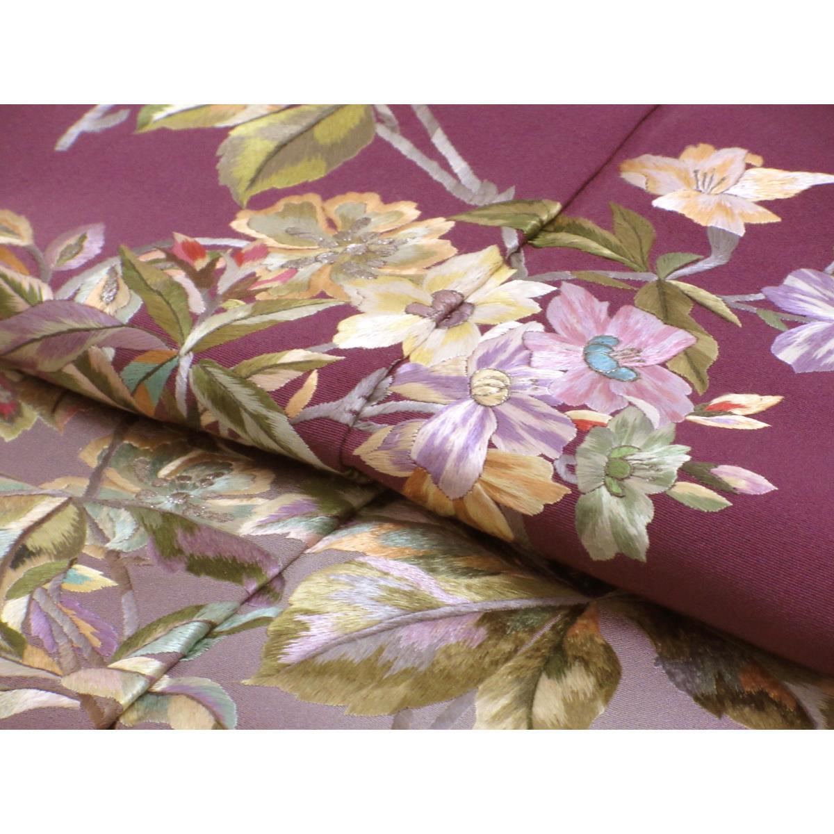 訪問着　刺繍加工ボカシ染