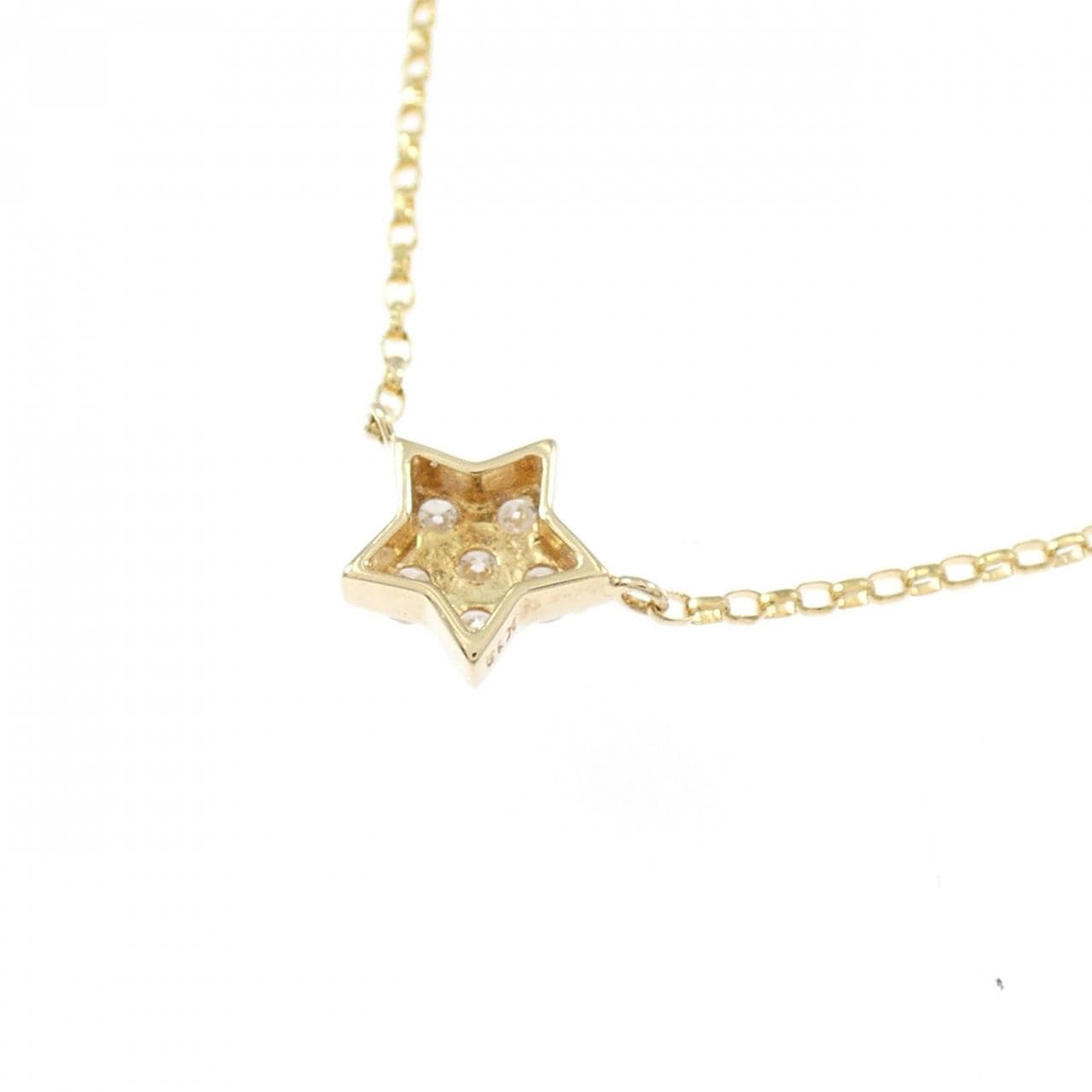 K18YG スター ダイヤモンド ネックレス