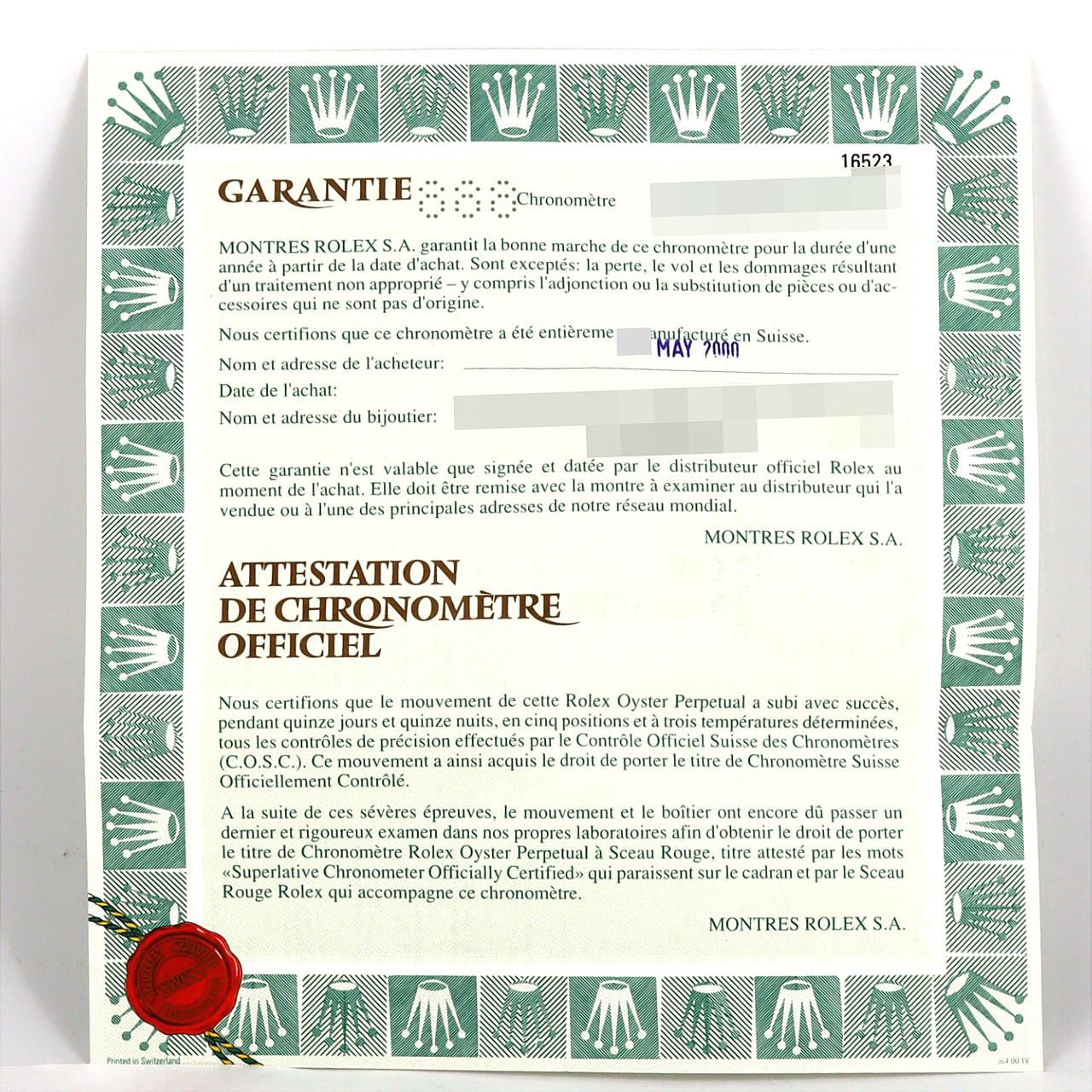 ロレックス デイトナ 16523 SSxYG 自動巻 P番