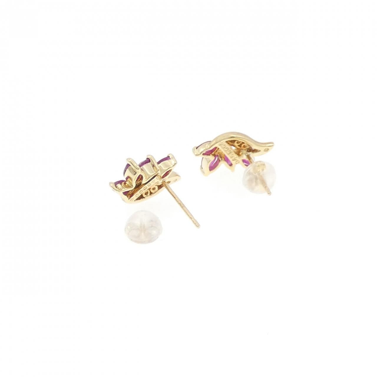 K18YG ルビー ピアス 0.90CT