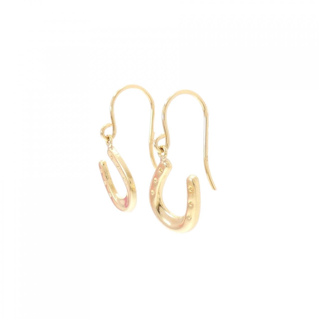 [BRAND NEW] K18YG Horseshoe Earrings